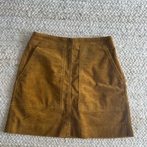 mustard yellow corduroy skirt